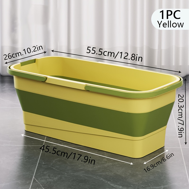 Portable Mop Bucket with Handle Rectangular Stackable Cleaning