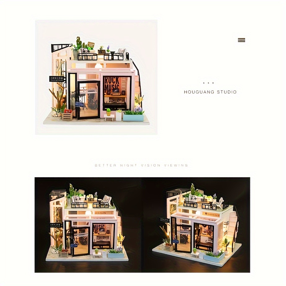 DIY Miniature Dollhouse Kit  Music Studio Room 