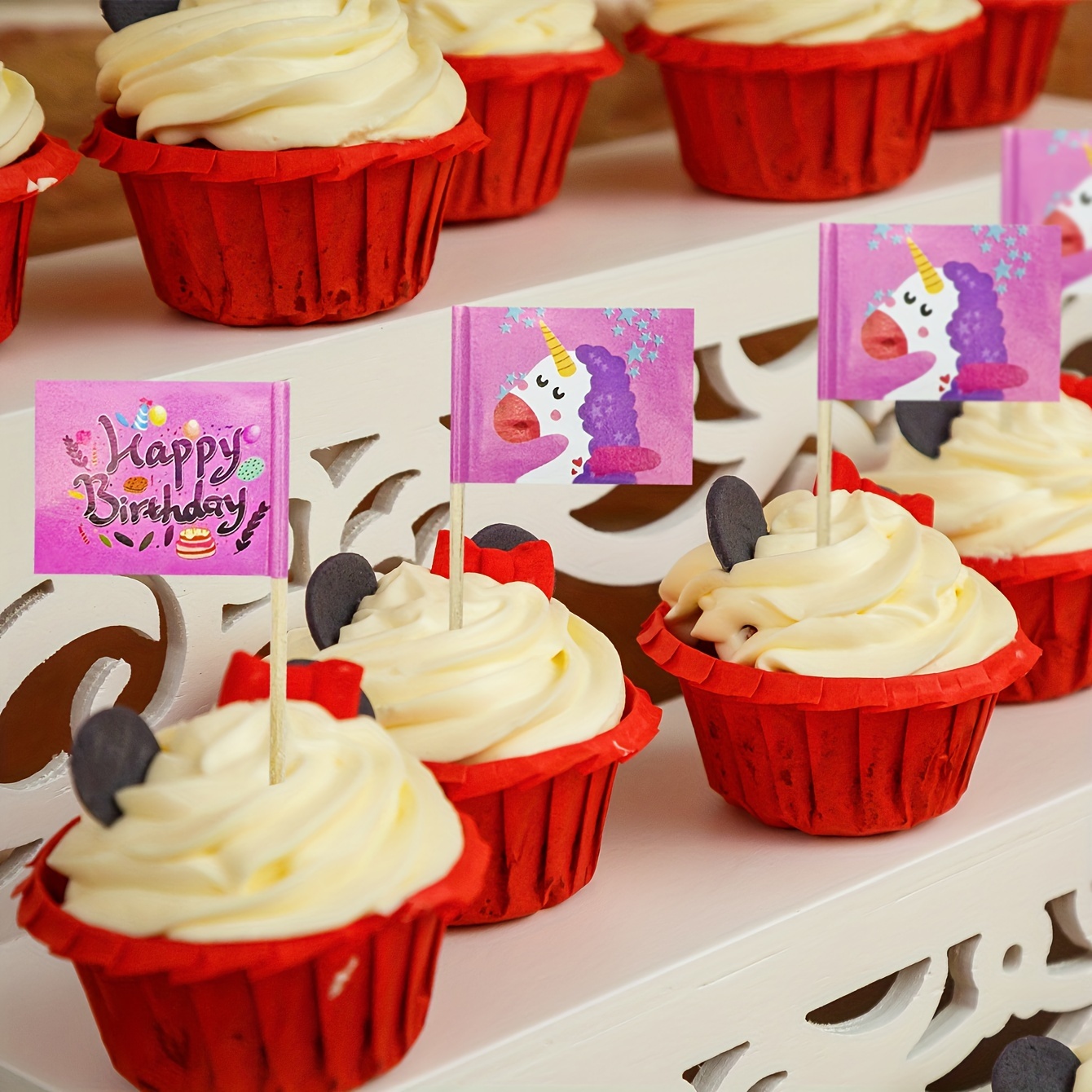 24 adornos comestibles para cupcakes con tema de invierno de esquí  precortado opcional decoraciones de pastel de disco de tarjeta de oblea  Stand Up/Tumbado plano -  México
