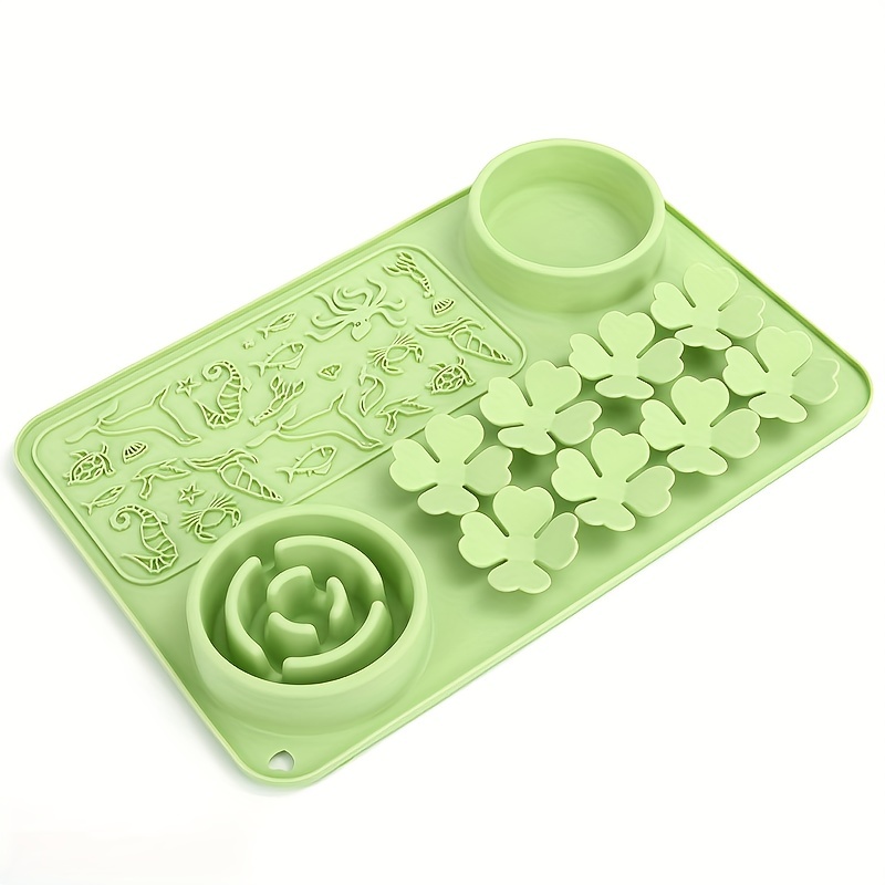 Multifunctional Dog Feeding Mat 1 Silicone Dog Slow Feeder - Temu