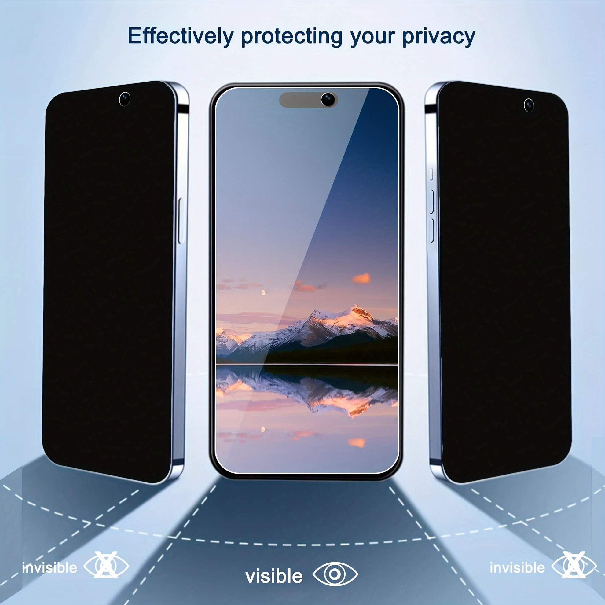 2pcs/Pack Private Tempered Glass Anti-Scratch Case Privacy Screen Protector For IPhone 15 Pro Max/14 Pro MiniI/13/12/11/XSMAX/XR/XS/8P/7/6