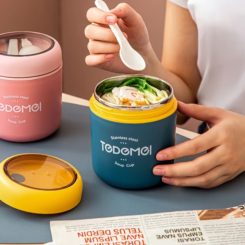 Portable Microwave Soup Cup - Leakproof Milk Cup For Breakfast, Oatmeal,  And Bento Box - Heat Resistant For Office Workers And Teens - Perfect For  School, Canteen, And Home Kitchen - Temu