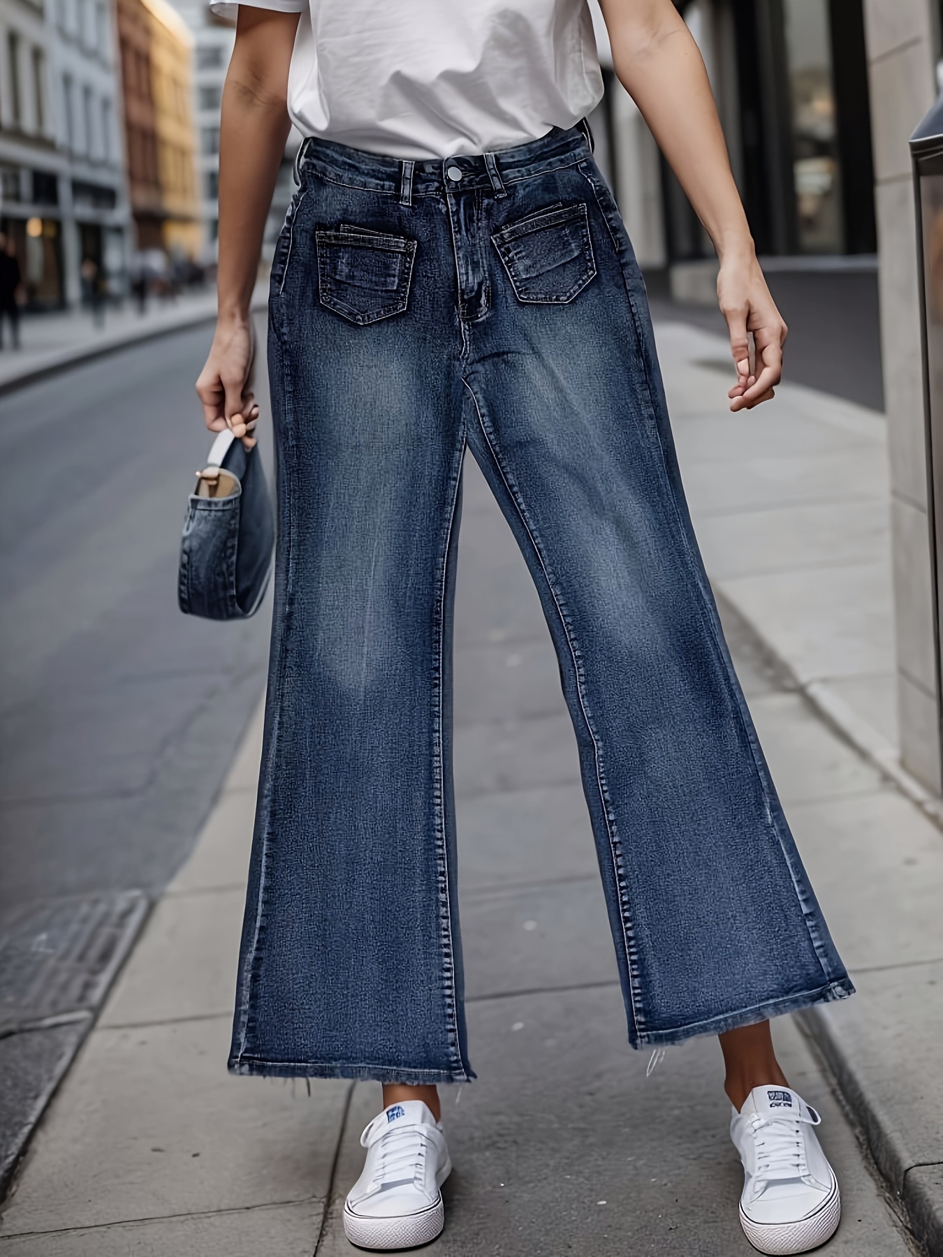 Low waist boot-cut jeans - Pants - Women