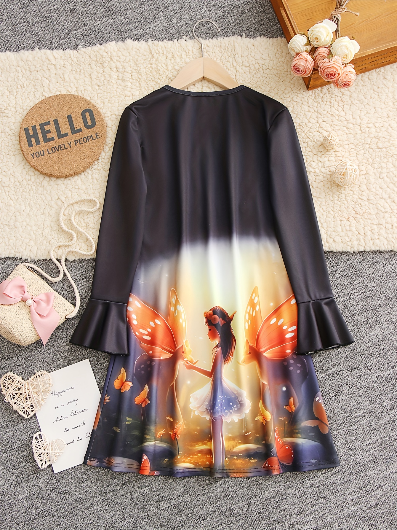 forest fairy bell sleeve dress | Temu Morocco