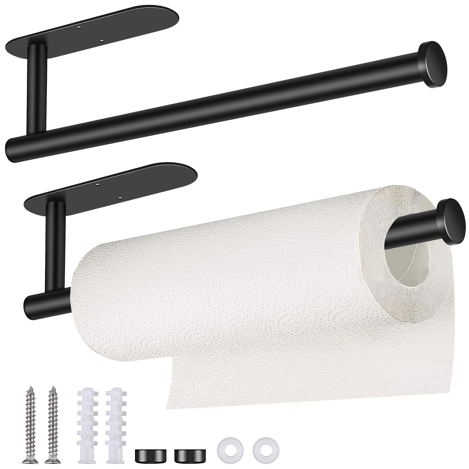 Paper Towel Holder Under Cabinet Strong Self Adhesive Paper - Temu