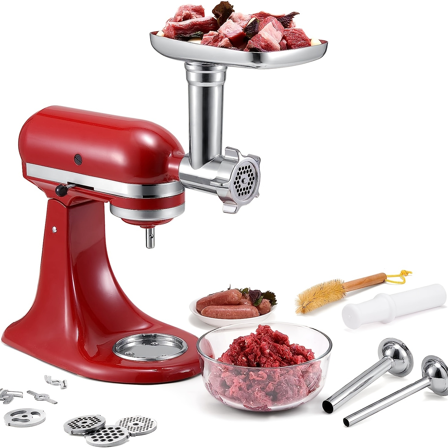 Upgraded Metal Food Meat Grinder Attachment for Kitchenaid Stand
