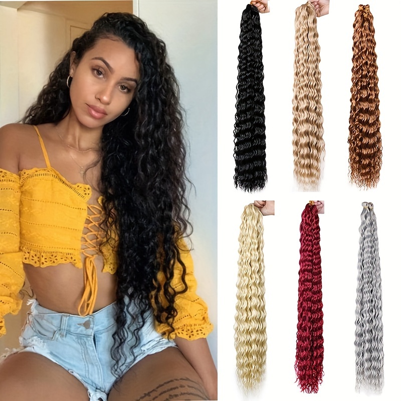 Curly Braiding Hair Ocean Wave Crochet Hair 22Inch Deep Curly Crochet  Braids Wet and Wavy Braiding Hair Synthetic Crochet Hair for Black Women  Human
