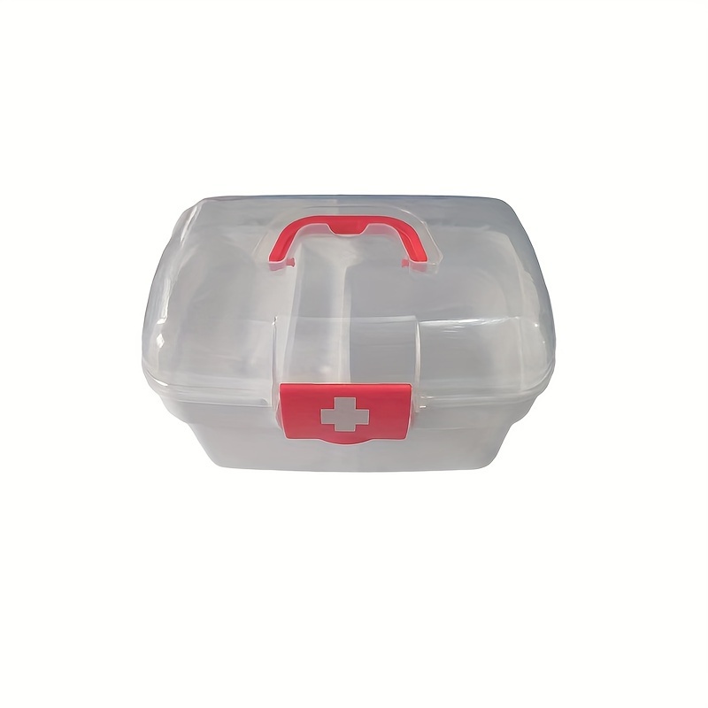 1pc Plastic Multi-layer Domestic Medicine Box, Portable Divided Medicine  Storage Box, Portable First Aid Box, Domestic Medicine Box