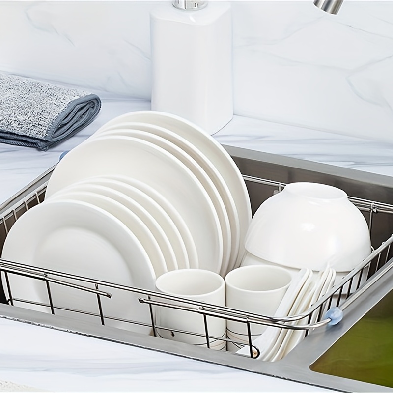Stainless Steel Dish Drying Rack,Expandable Kitchen Plates
