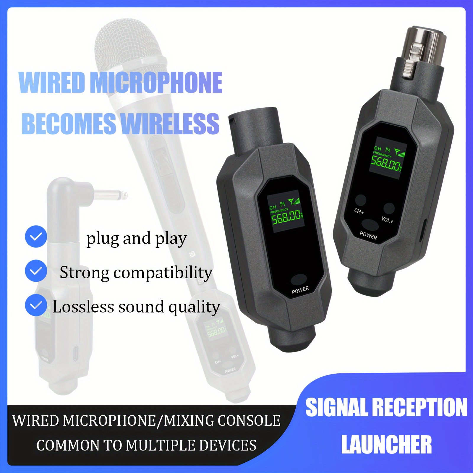 Wireless Microphone System Wireless Xlr Transmitter Receiver