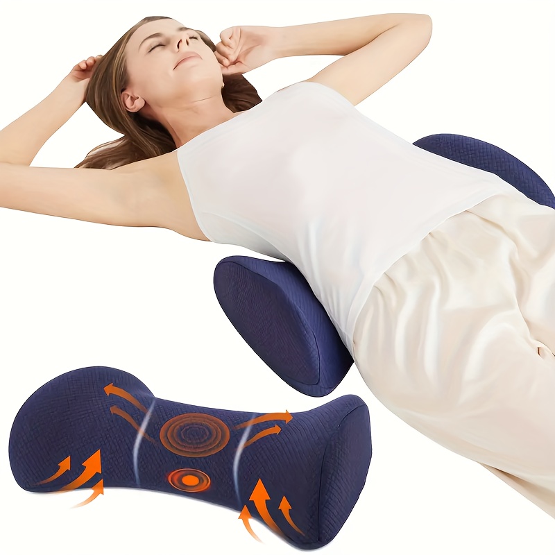  Cozyhealth Almohada de apoyo lumbar para dormir, almohada  térmica con grafeno para aliviar el dolor de espalda baja, cojín de espuma  viscoelástica para cama y silla (gris oscuro) : Hogar y