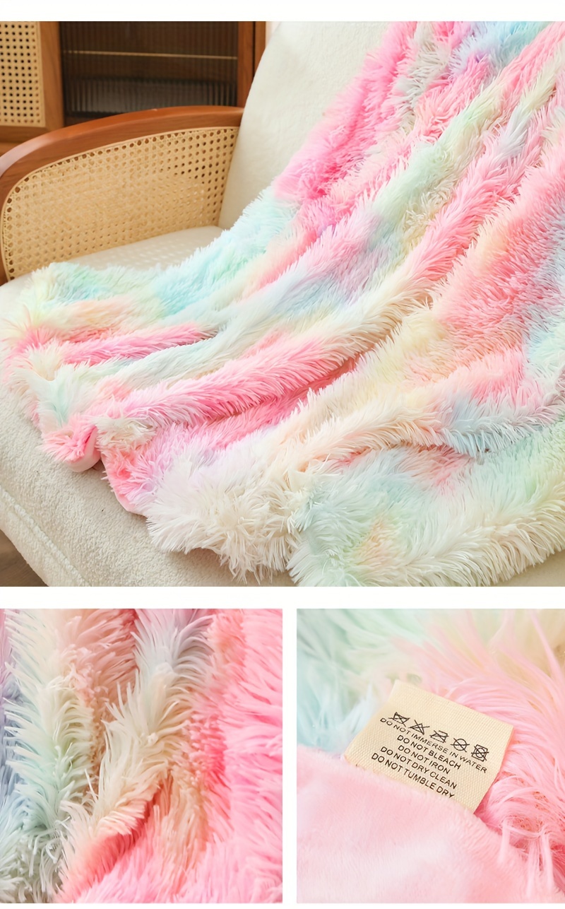 cozy boho chic plush throw blanket soft warm and reversible for     couch bed office and outdoor use ideal gift decor air conditioning nap casual details 2