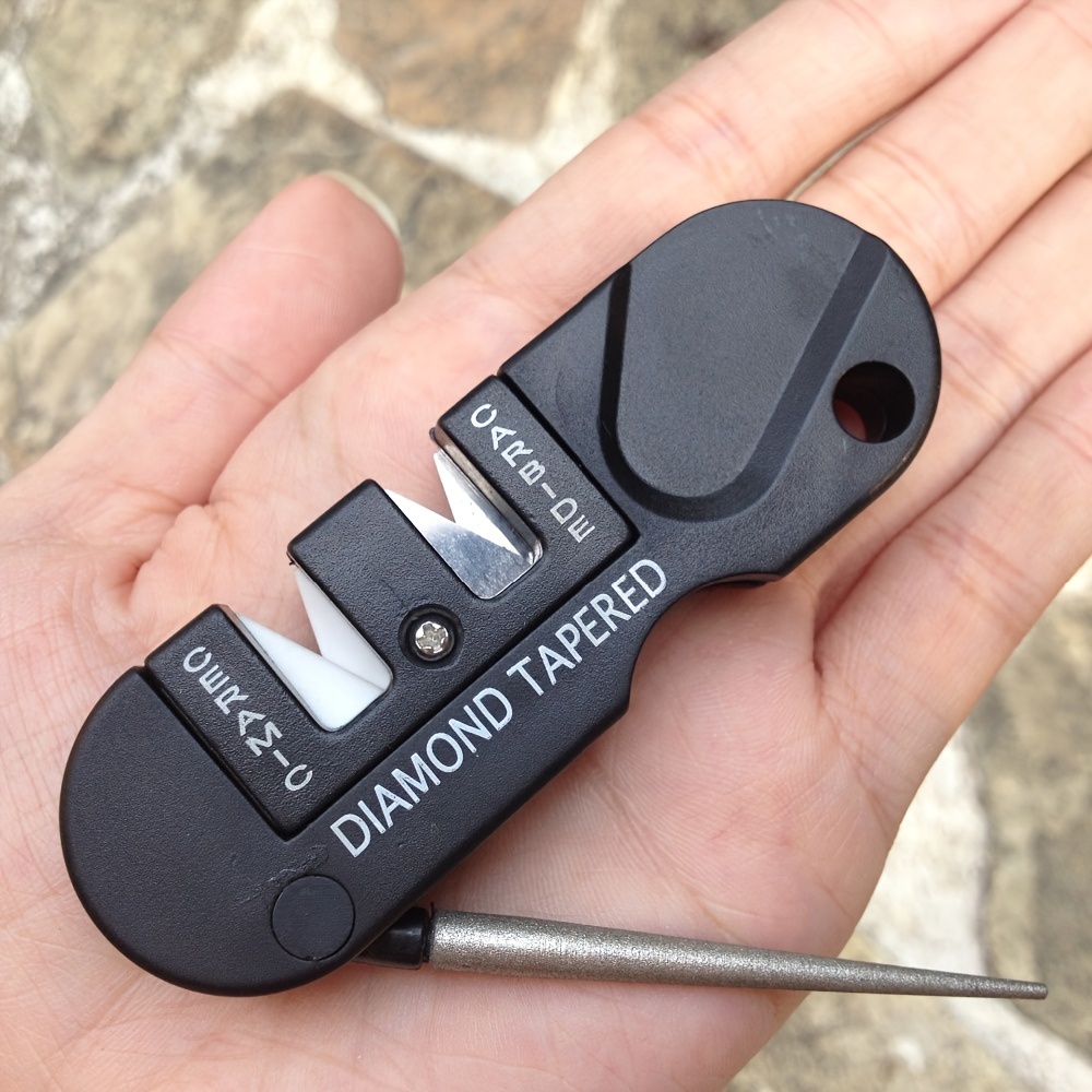 Portable Multifunctional Knife Sharpener Keychain For - Temu