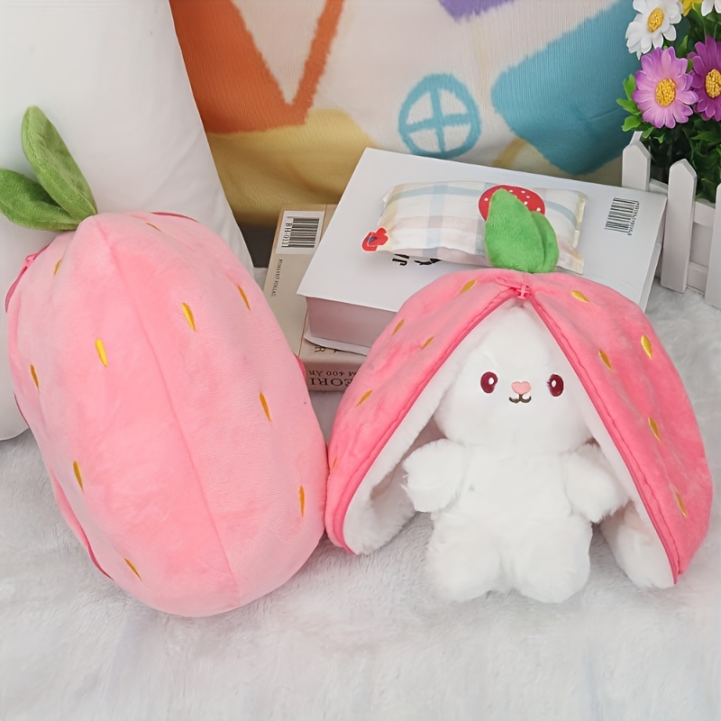 Lapin mignon de dessin animé en peluche pour déguisement de costumade  jouets en peluche adorable poupée lapin animaux doux oreiller pour enfants