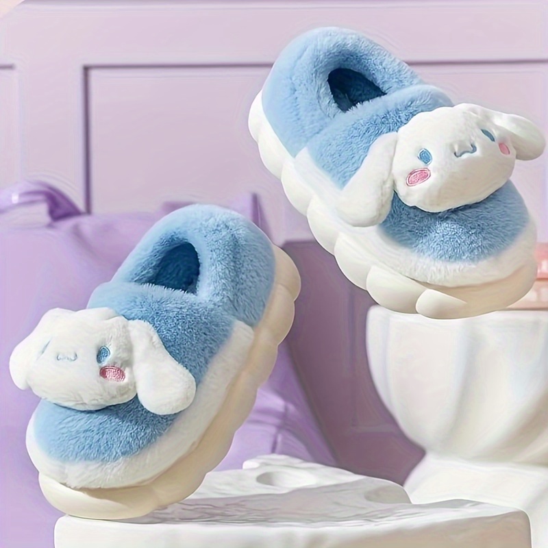 Cute Cartoon Furry House Shoes Girls Comfortable - Temu