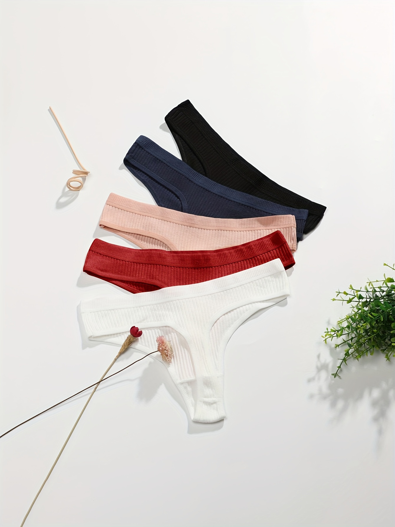 3ocs Women String Bikini Panties Seamless Underwear Cheeky - Temu