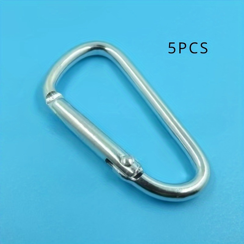 5pcs Aluminum D Ring Buckle Metal Spring Hook For Camping Hiking