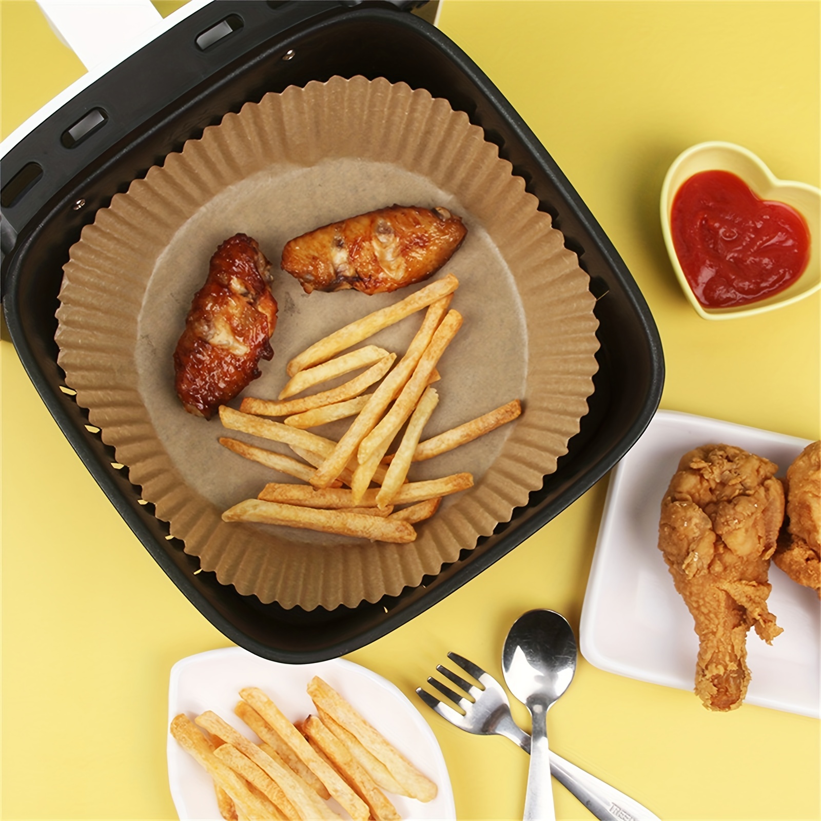 Air Fryer Paper Liners Non stick Disposable Air Fryer Liners - Temu