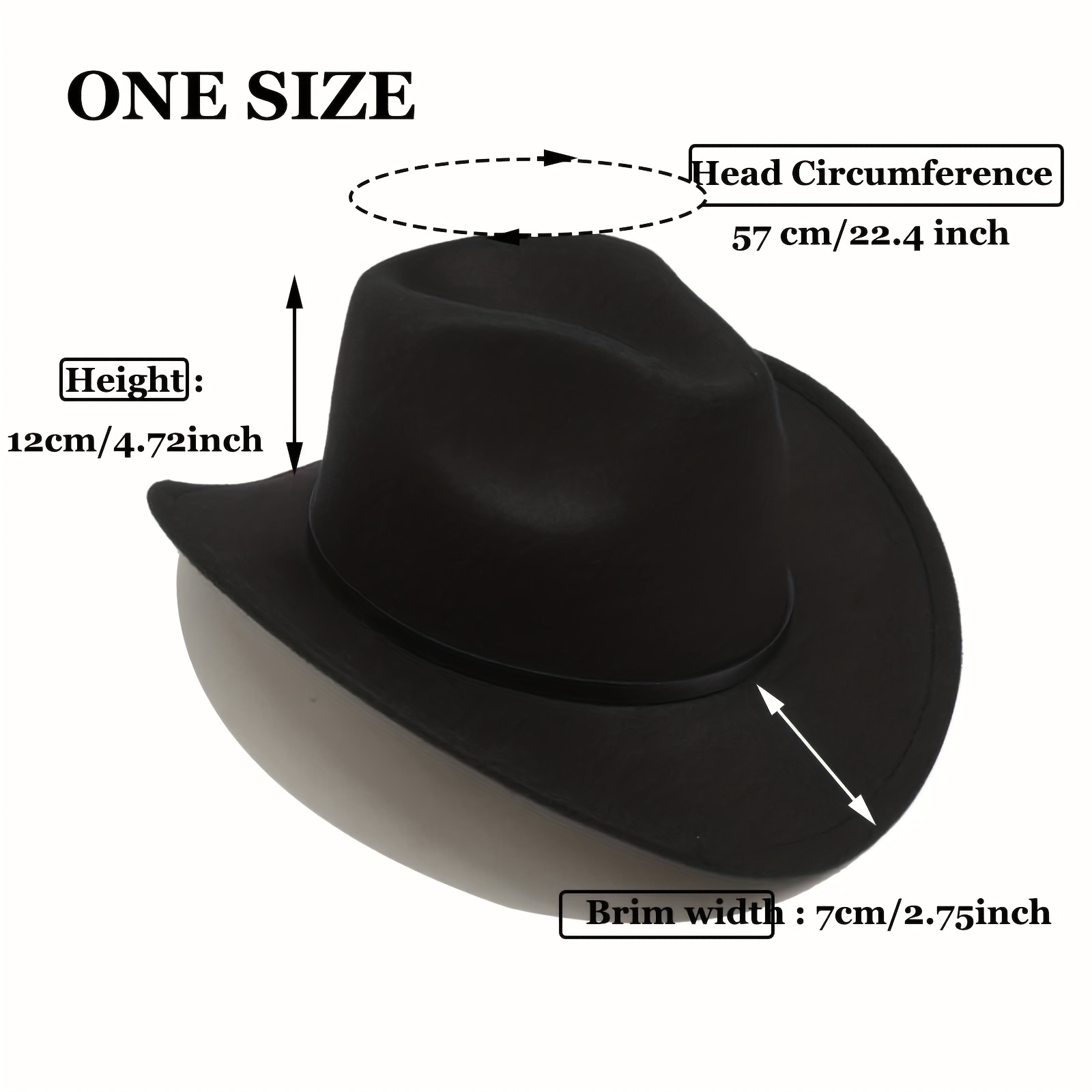 LSDMWEKJ Western Cowgirl Cowboy Hat for Women and Men with Shapeable Outdoor Felt Wide Brim Hat Buckle Costume Party