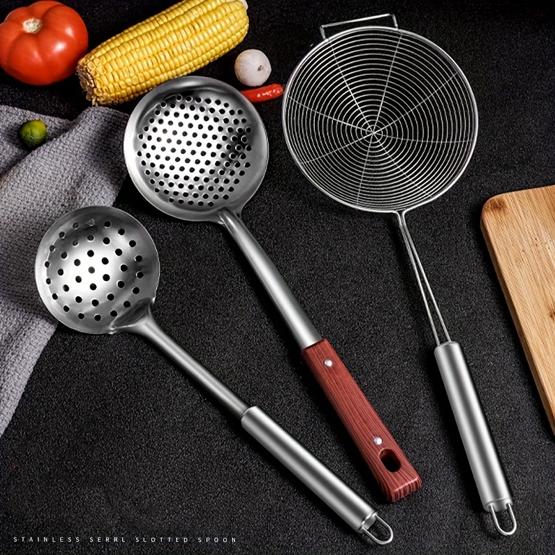 Strainer Ladle Stainless Steel Wire Skimmer Spoon With - Temu