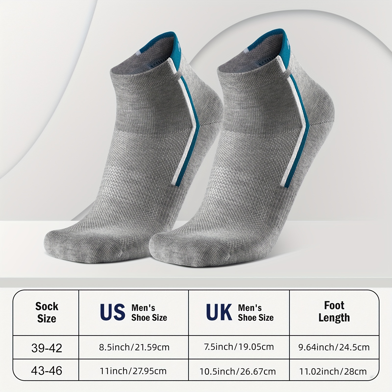 4 Pairs Warm Men's Ankle Socks Moisture Wicking Deodorant Size 43 46