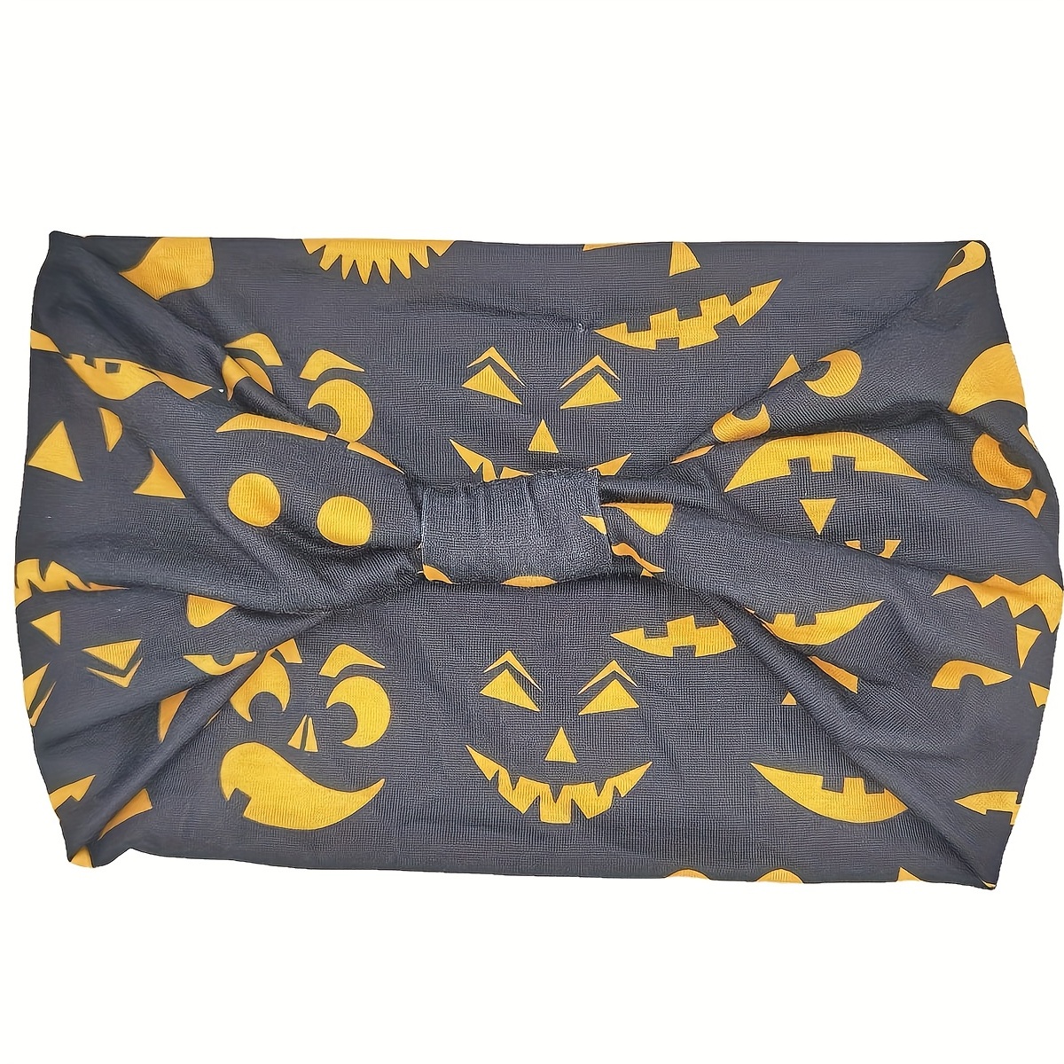 Pumpkin Horror Face Headband Stretchy Sports Hair Band