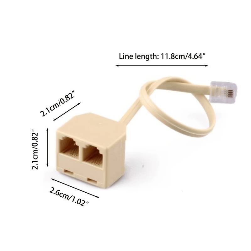 BT Telephone Splitter Double Socket BT Phone Adapter 2-Way RJ11 Adapter Phones Converter For UK Landline Telephones Modem Cable Fax Phone Adapters