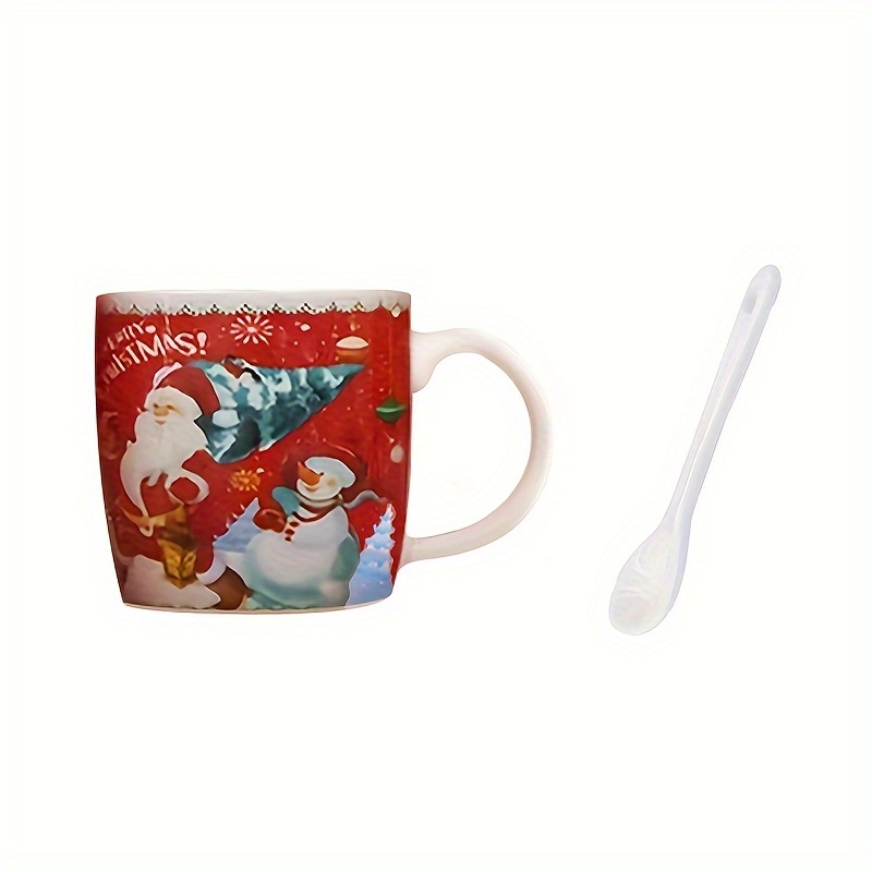 MUXUE Tasse à café en céramique de Grande capacité Mug Noires  personnalisées de Haute Tasses à thé avec Couvercle cuillère Tasse de  Couple 500ML Cadeau pour Noël, Saint Valentin, Anniversaires : 