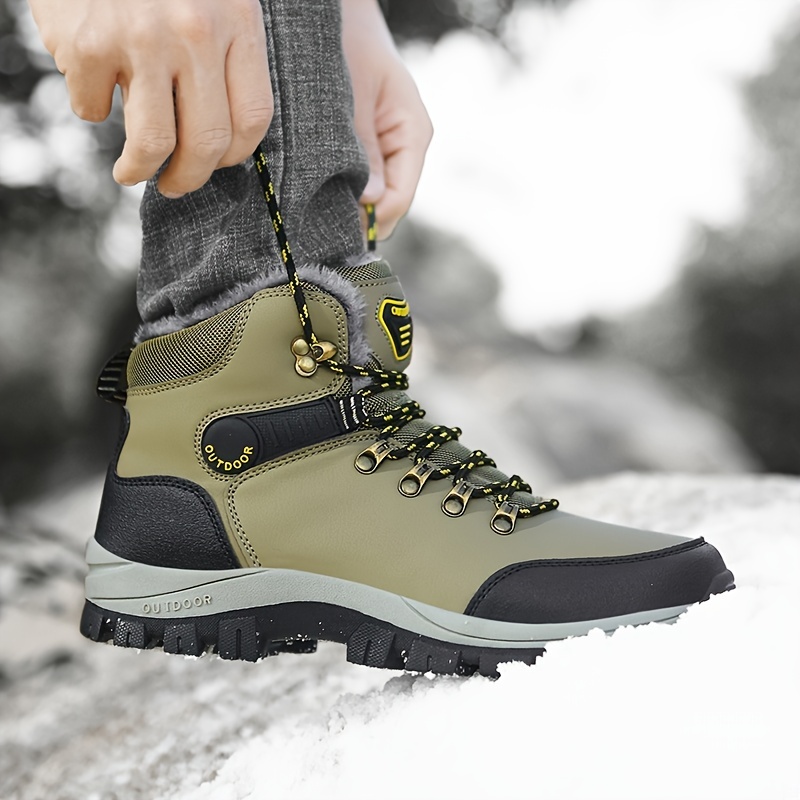 Botas Nieve Antideslizantes Plataforma Forro Polar Cálido Cuero Genuino  Hombre Invierno - Calzado Hombre - Temu Chile