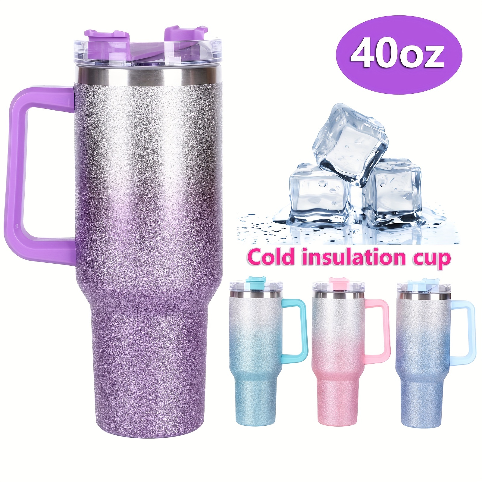 1200ml stanley 40oz Tumbler with Handle Stainless Steel Water Bottle Straw  Vacuum Thermos Cup Travel Car Coffee Mug Large - AliExpress
