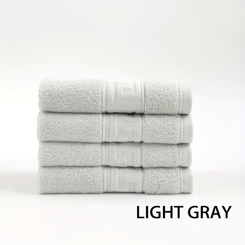 Premium Solid Color Hand Towel Set Cotton Face Towels Highly - Temu