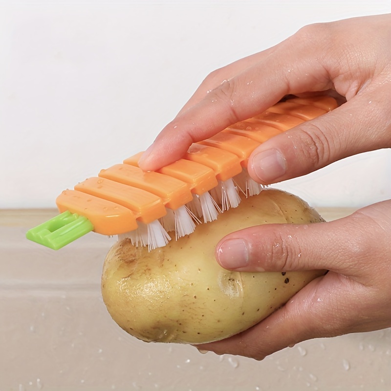 Vegetable Brush, Fruit Cleaning Brush, Multifunctional Cleaning Brush,  Plastic Potato Brush, Carrot Washing Brush, Reusable Cleaning Brush,  Kitchen Supplies - Temu