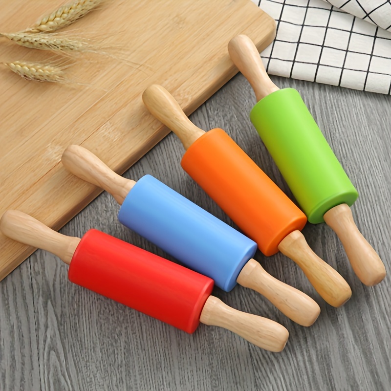 Silicone Rolling Pin Non stick Dough Roller With Handles - Temu
