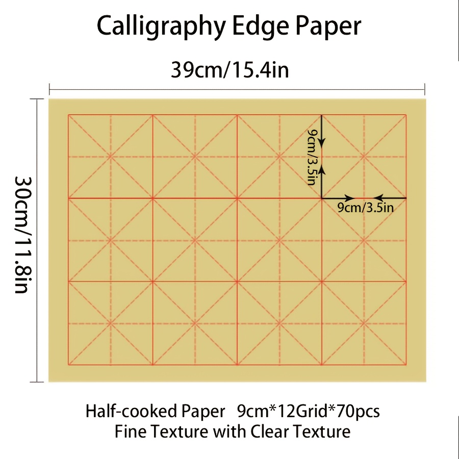 Hard Pen Calligraphy Paper Rice Character Grid Field - Temu