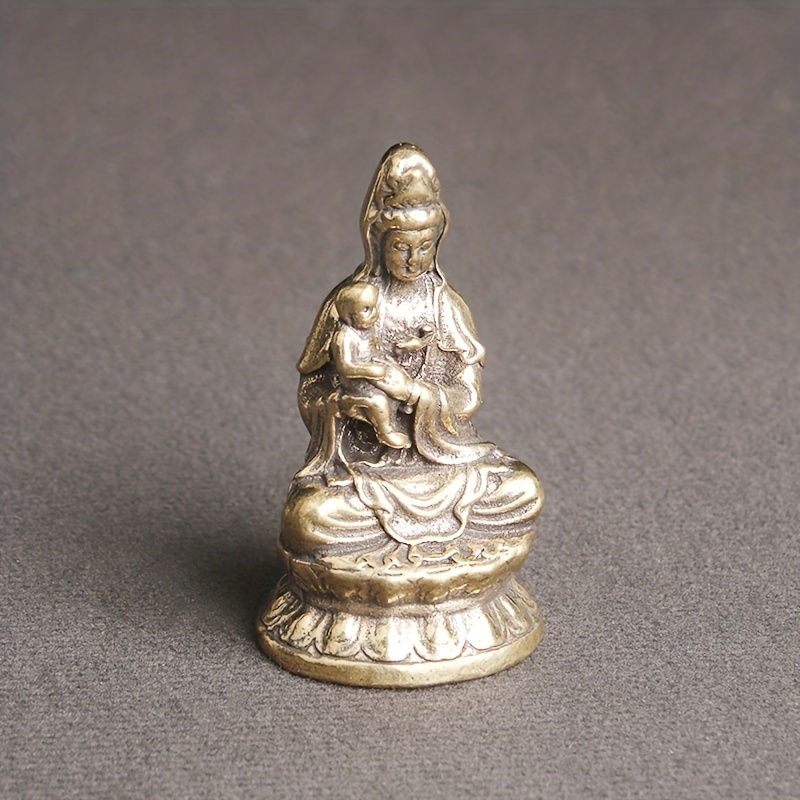 1 Stück, Retro-reinmessing, Das Sohn Guanyin Bodhisattva Wie Desktop- dekoration, Kupferschnitzerei, Kunsthandwerk Sendet, Um Die Statue  Anzubeten - Haushalt & Küche - Temu