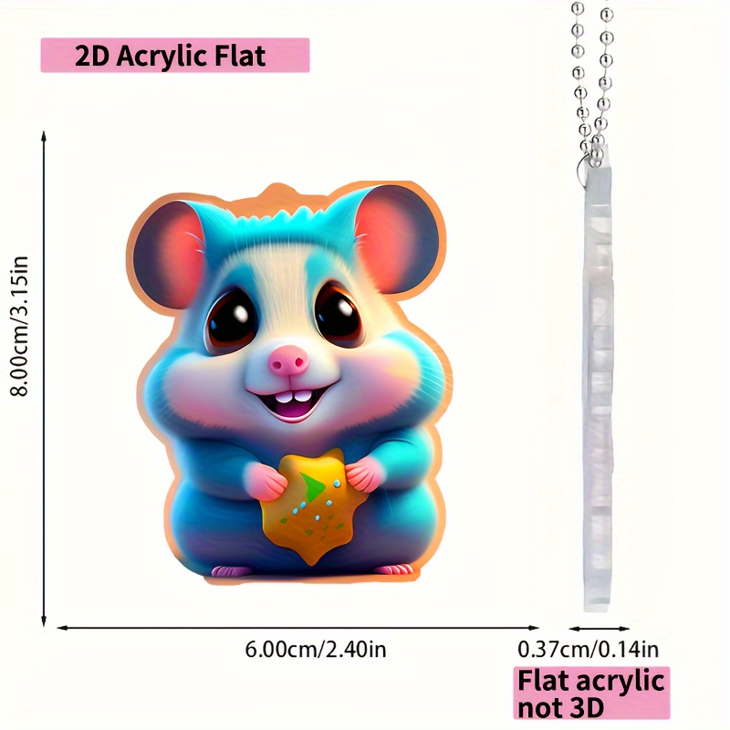 Magic Cheese Hamster Acrylic Decorative Pendant Car - Temu