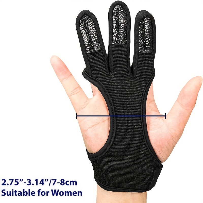 Archery Glove Three Finger Leather Archery Protective Gloves - Temu