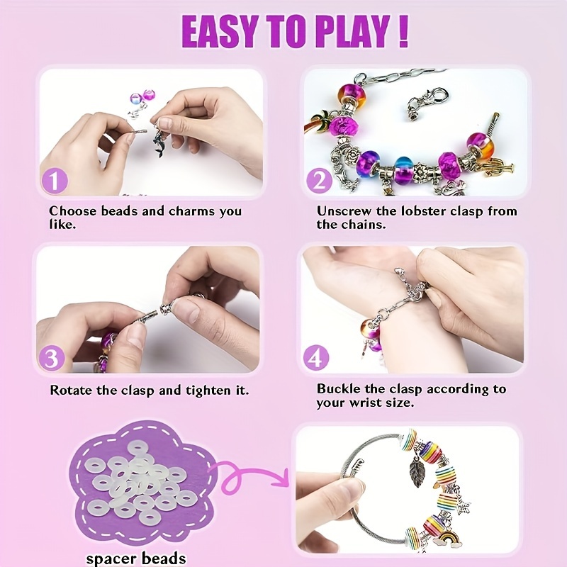 Bracelet Making Kit Including Jewelry Beads Snake Chains - Temu