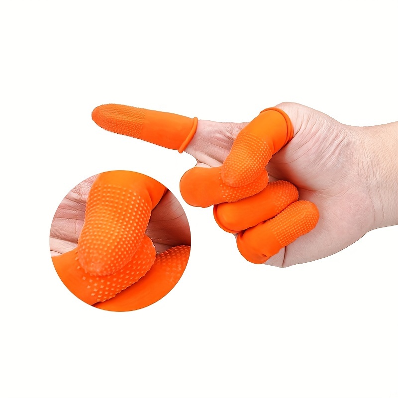 50/100 PCS Thicken latex Finger Gloves Finger Protector anti static anti  slip Finger Cots