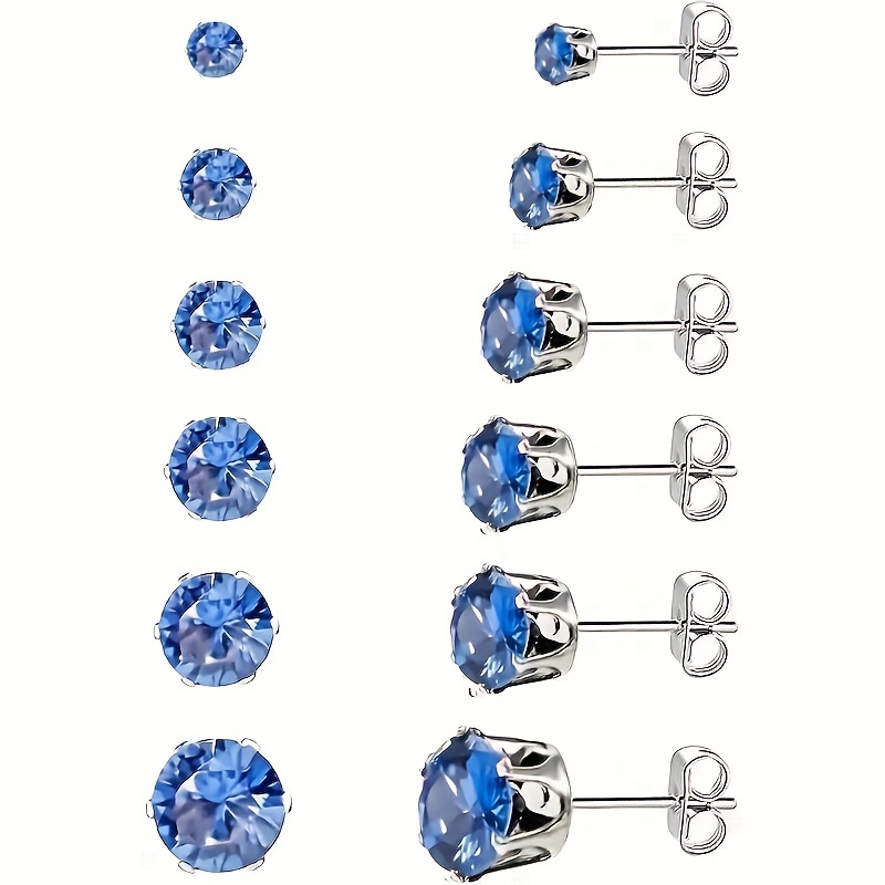 London Blue Stone Sterling Silver question mark ear hook design earrings