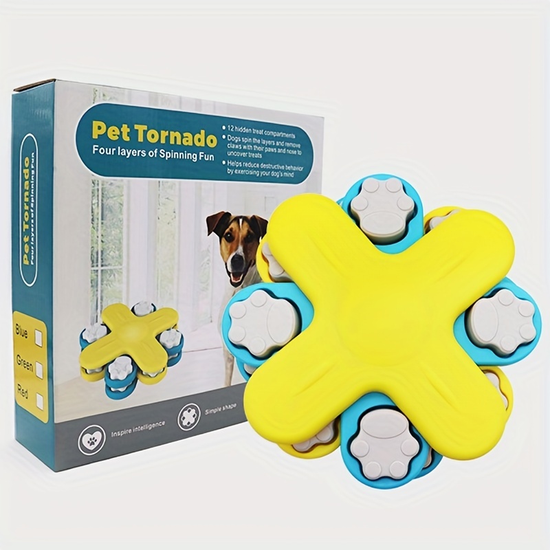 Dog Tornado Interactive Treat Puzzle Dog Toy, Blue
