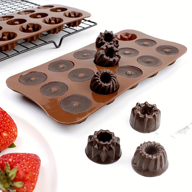 15 Cavity Dimpled Heart Shape Chocolate Mold Silicone Dimpled