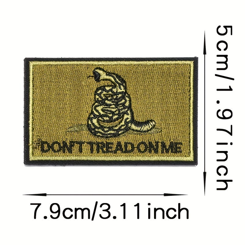 Don't Tread On Me - Creative Hook And Loop Embroidered Patch, Outdoor Cool  Patch Decoration For Backpack Pants Clothes Shoes - Temu