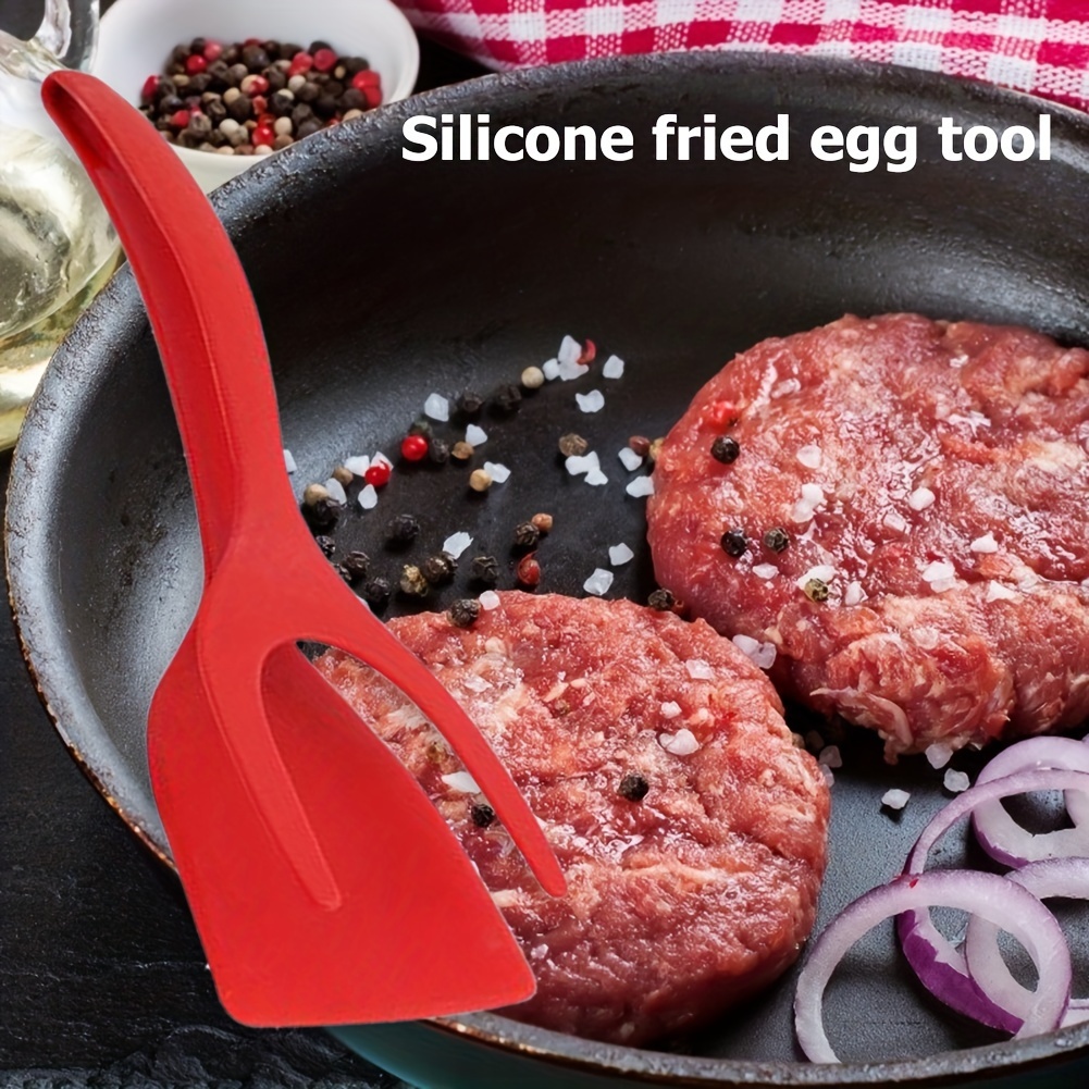 Silicone Omelette Spatula Two-in-one Pancake Toast Omelette Clips