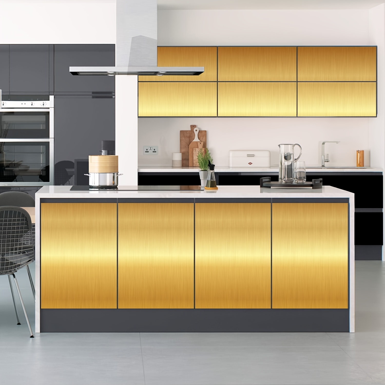 Transform Your Kitchen With Brushed Stainless Steel Contact - Temu