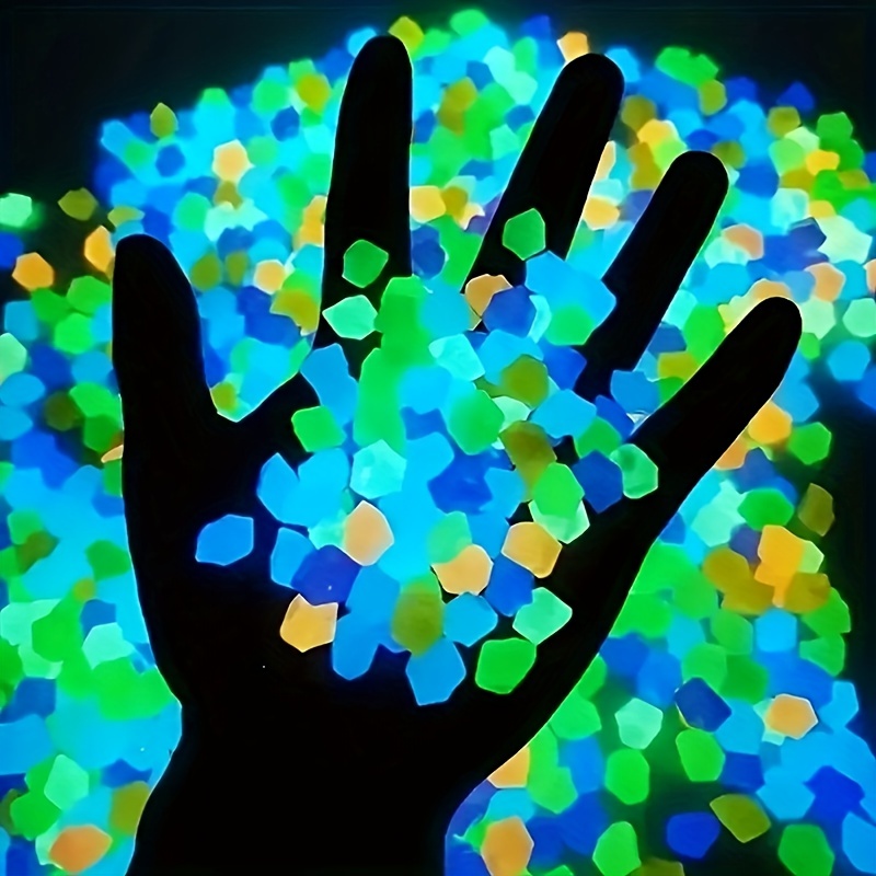 50pcs Glow In The Dark Pebbles for Garden and Wedding Decor