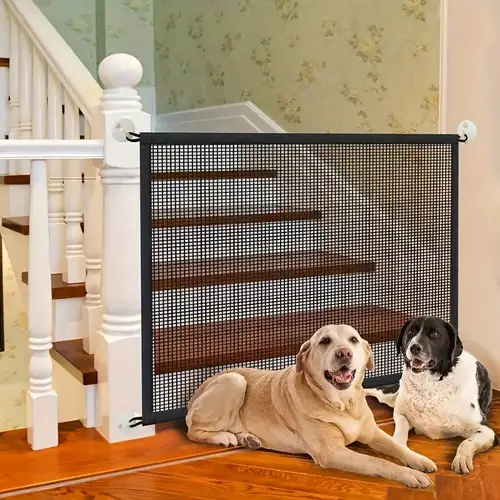 Barrière de sécurité d'escalier, barrière de sécurité pour animaux  domestiques, porte magique pour animal domestique, clôture de sécurité  portable