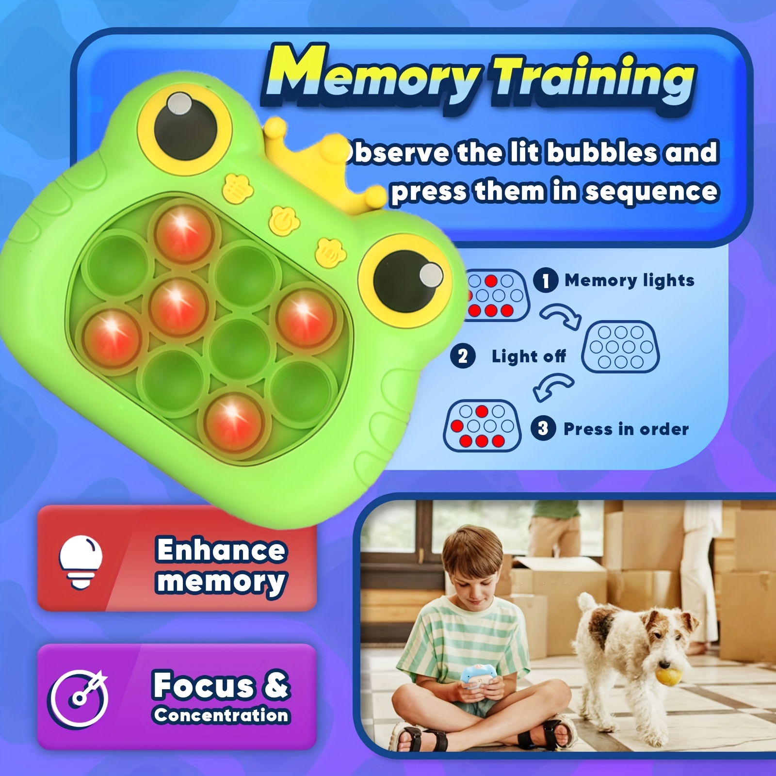 Pressing Music Fast Push Bubble Game Machine Children's - Temu