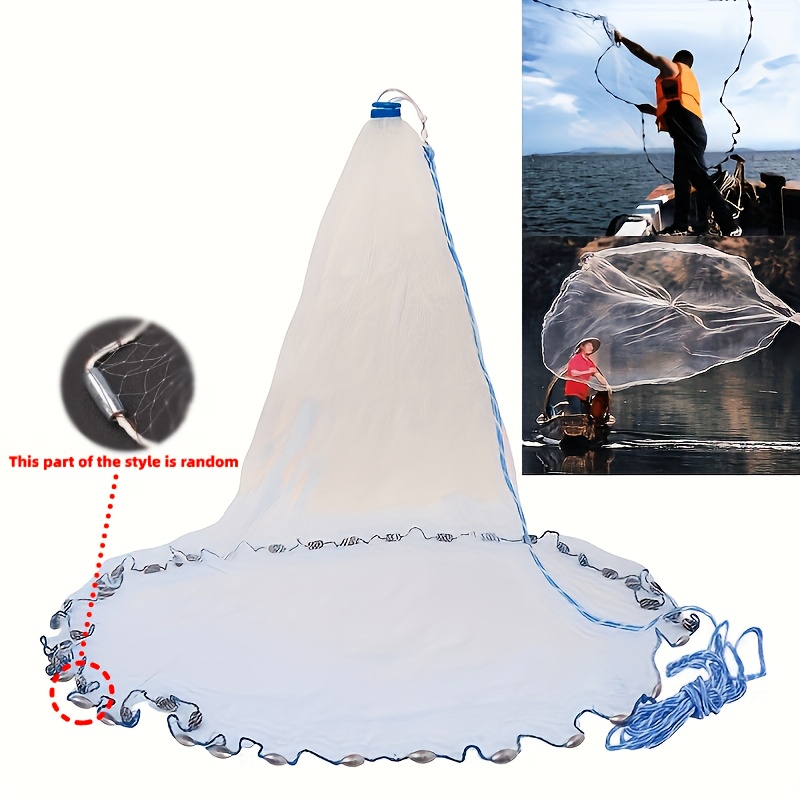 1pc Flying Disc Hand Cast Net, Sinking Fishing Net, Fishing Accessories