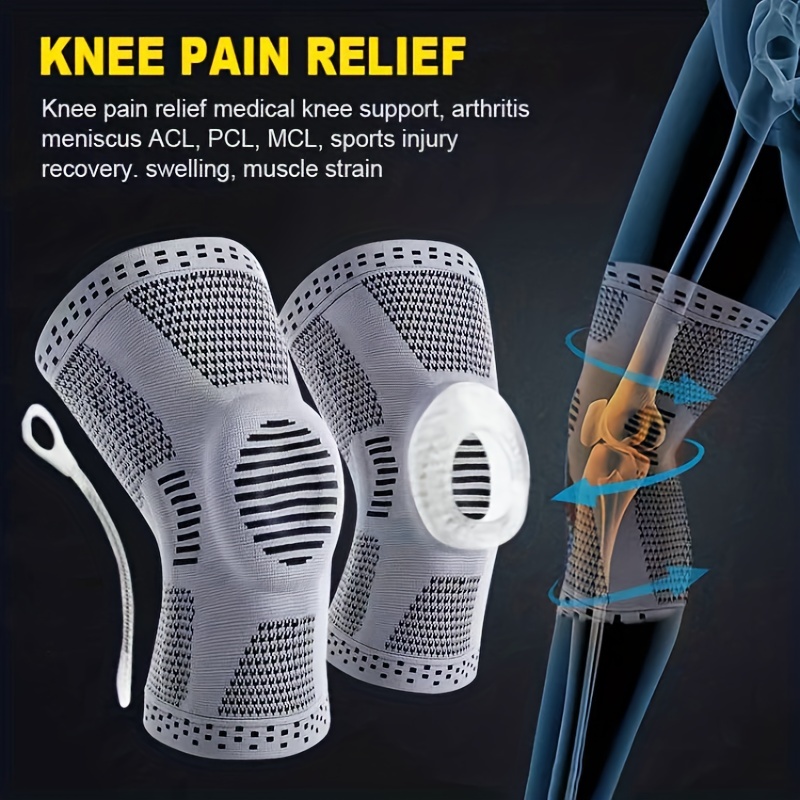 Knee Brace Support Men Women Knee Brace Sleeve Patella Support Stabilizer  Compression Fit Support for Joint Pain and Arthritis Relief 